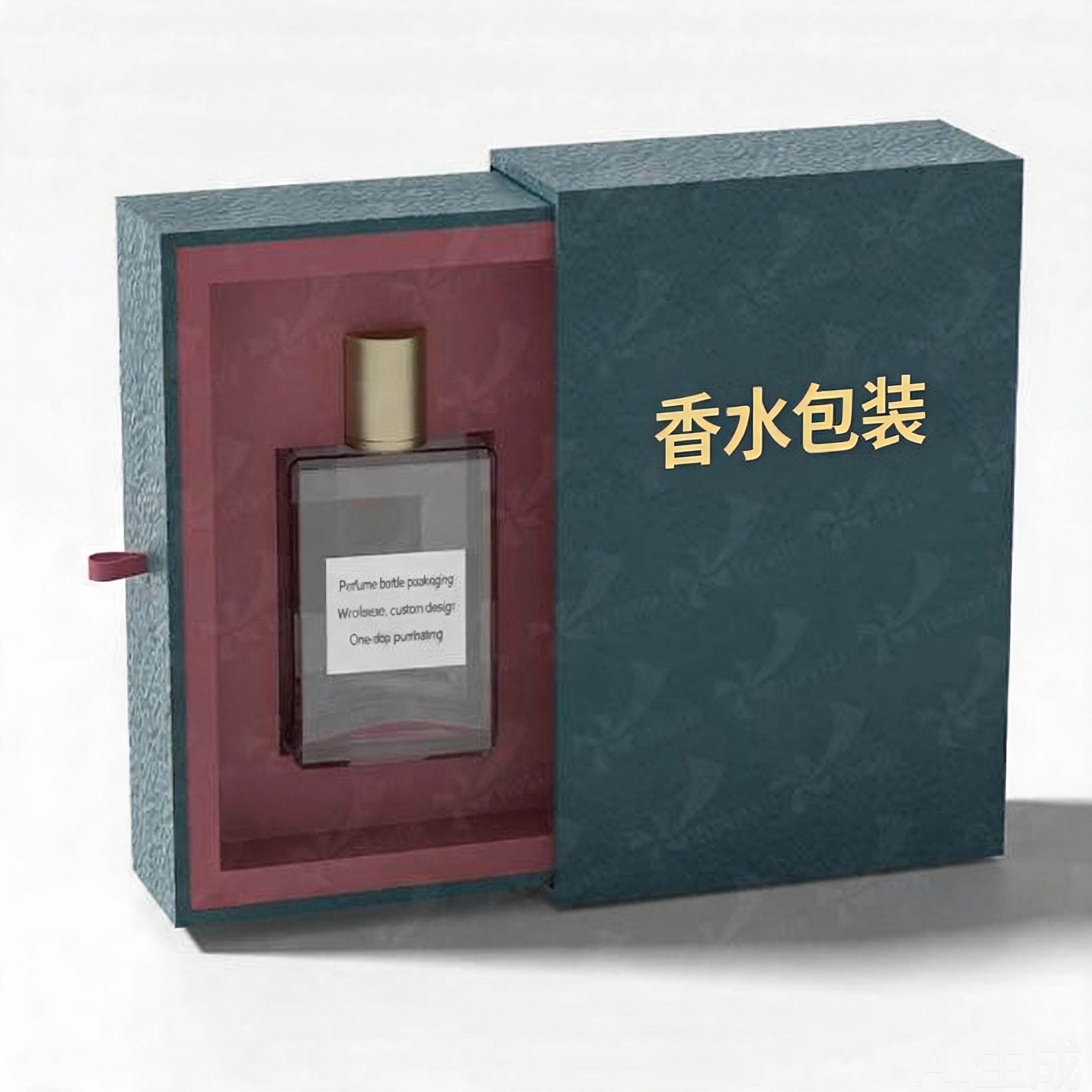 艺术纸浮雕工艺香水包装盒订制